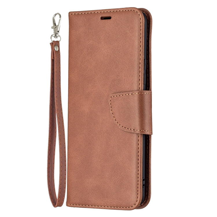 For OPPO Realme 8/Realme 8 Pro Retro Lambskin Texture Pure Color Horizontal Flip PU Leather Case with Holder & Card Slots & Wallet & Lanyard