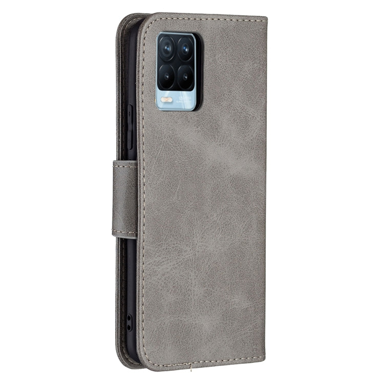 For OPPO Realme 8/Realme 8 Pro Retro Lambskin Texture Pure Color Horizontal Flip PU Leather Case with Holder & Card Slots & Wallet & Lanyard