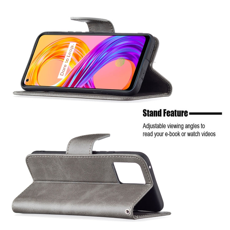 For OPPO Realme 8/Realme 8 Pro Retro Lambskin Texture Pure Color Horizontal Flip PU Leather Case with Holder & Card Slots & Wallet & Lanyard