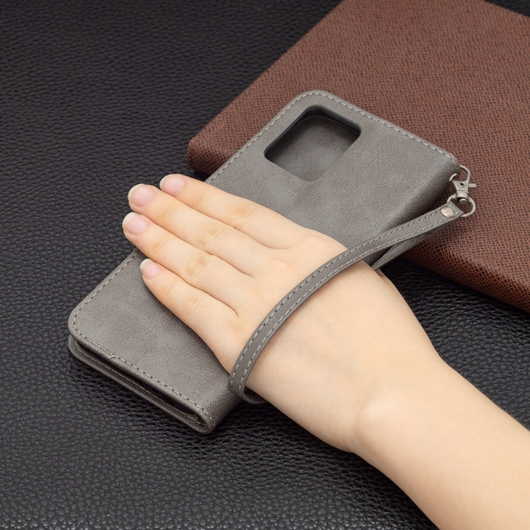 For OPPO Realme 8/Realme 8 Pro Retro Lambskin Texture Pure Color Horizontal Flip PU Leather Case with Holder & Card Slots & Wallet & Lanyard