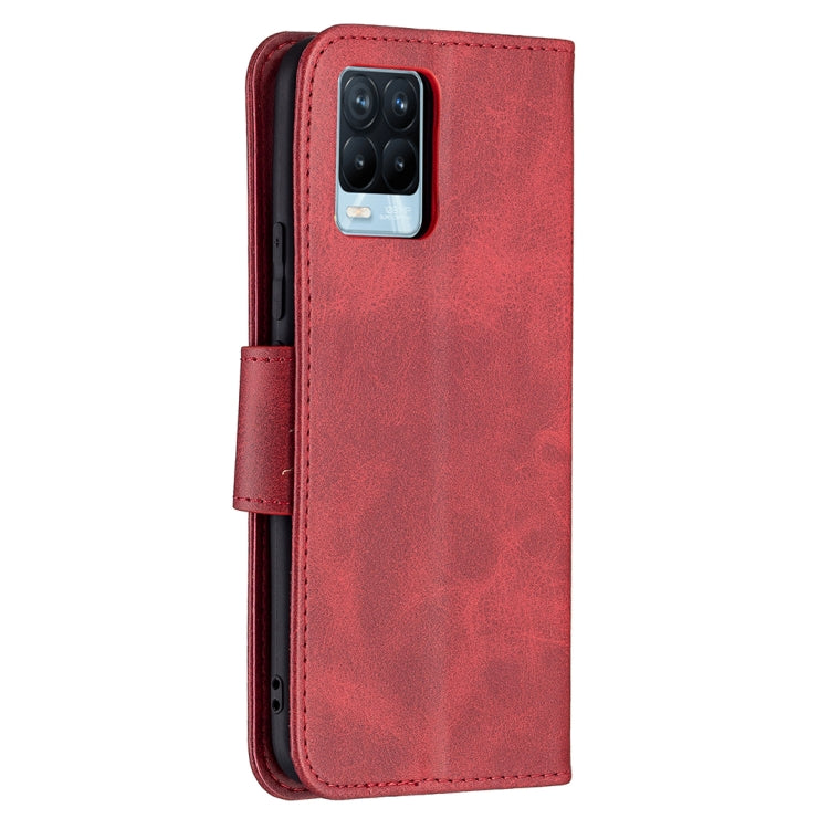 For OPPO Realme 8/Realme 8 Pro Retro Lambskin Texture Pure Color Horizontal Flip PU Leather Case with Holder & Card Slots & Wallet & Lanyard