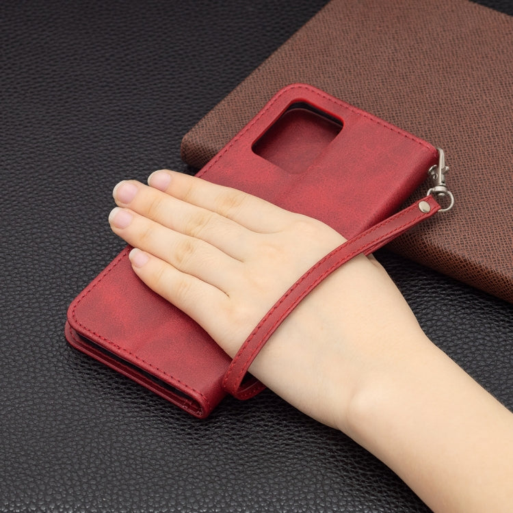 For OPPO Realme 8/Realme 8 Pro Retro Lambskin Texture Pure Color Horizontal Flip PU Leather Case with Holder & Card Slots & Wallet & Lanyard