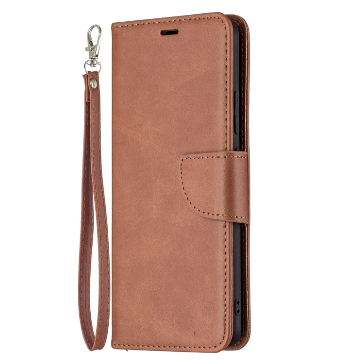 For OPPO Realme C15/C12/C25 Retro Lambskin Texture Pure Color Horizontal Flip PU Leather Case with Holder & Card Slots & Wallet & Lanyard