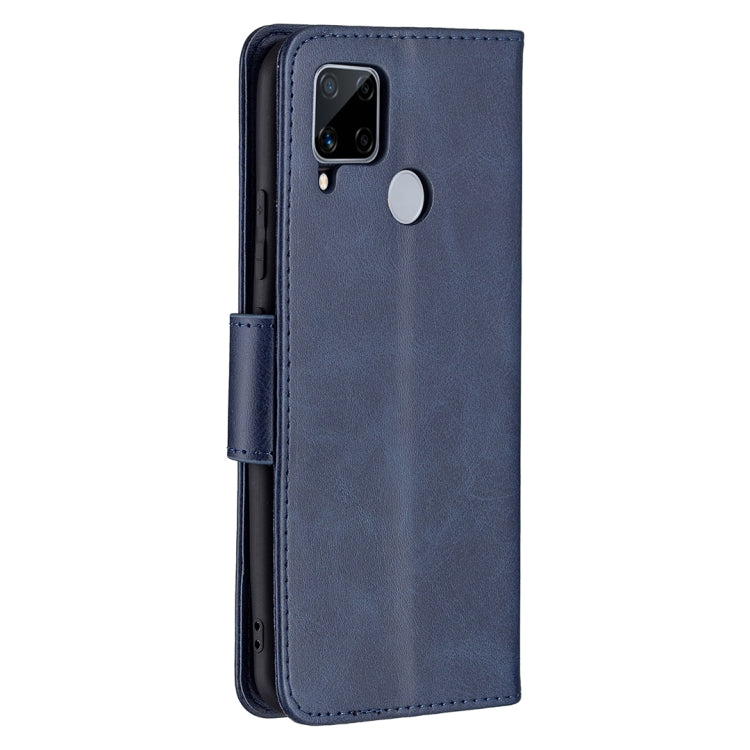 For OPPO Realme C15/C12/C25 Retro Lambskin Texture Pure Color Horizontal Flip PU Leather Case with Holder & Card Slots & Wallet & Lanyard
