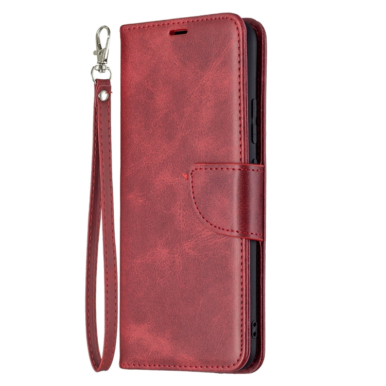 For OPPO Realme C21/C20 Retro Lambskin Texture Pure Color Horizontal Flip PU Leather Case with Holder & Card Slots & Wallet & Lanyard