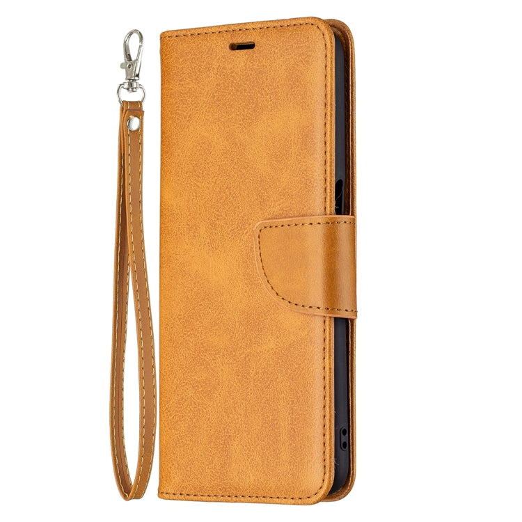 For OPPO Realme 8 5G/Realme V13 5G Retro Lambskin Texture Pure Color Horizontal Flip PU Leather Case with Holder & Card Slots & Wallet & Lanyard