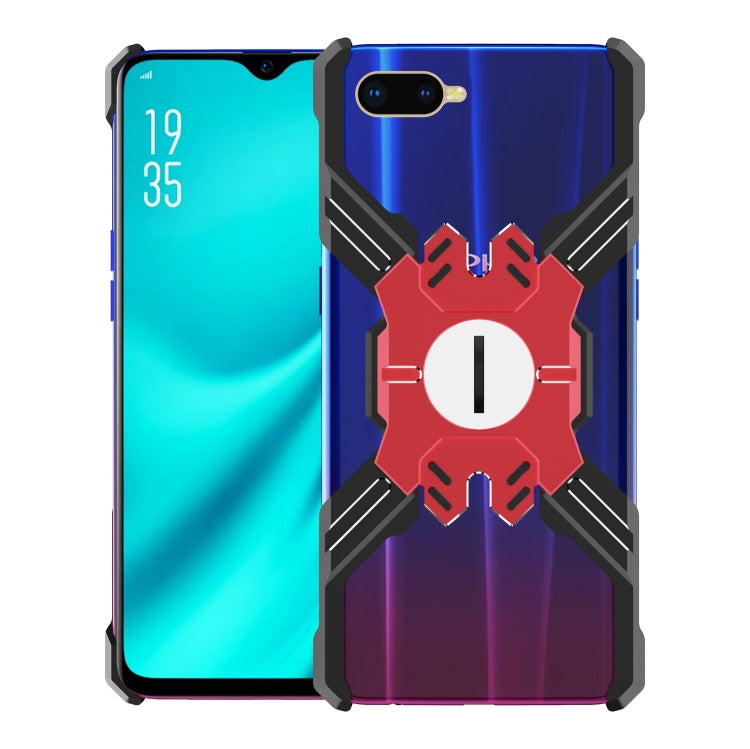 For OPPO R15X Hero Series Anti-fall Wear-resistant Metal Protective Case with Bracket