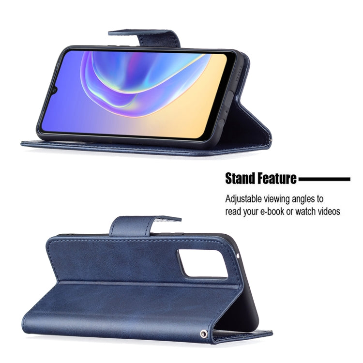 For vivo V21e 4G Retro Lambskin Texture Pure Color Horizontal Flip PU Leather Case with Holder & Card Slots & Wallet & Lanyard