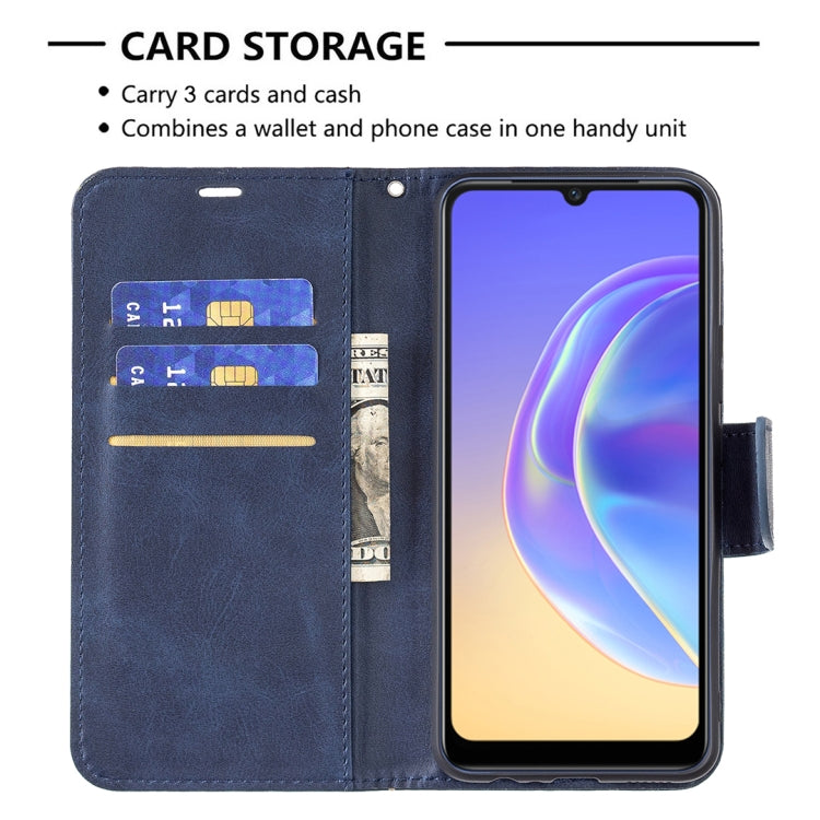 For vivo V21e 4G Retro Lambskin Texture Pure Color Horizontal Flip PU Leather Case with Holder & Card Slots & Wallet & Lanyard