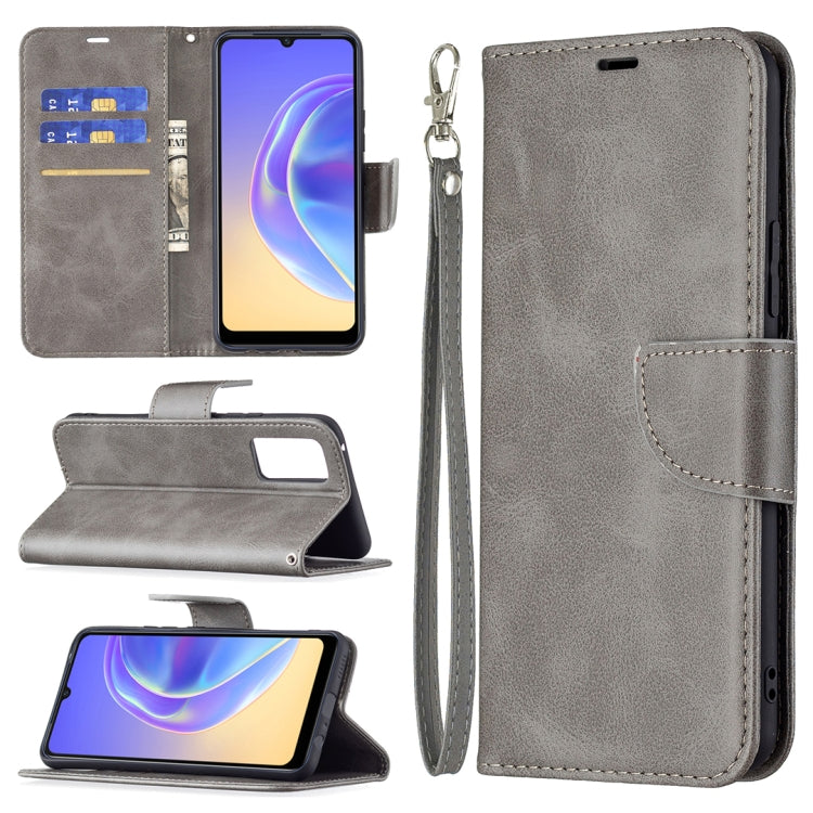 For vivo V21e 4G Retro Lambskin Texture Pure Color Horizontal Flip PU Leather Case with Holder & Card Slots & Wallet & Lanyard