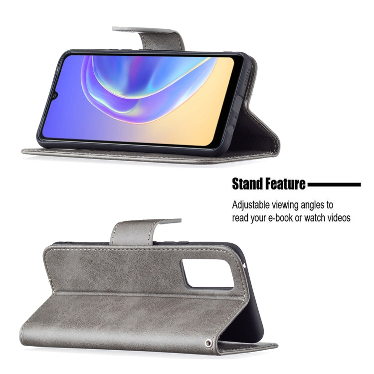 For vivo V21e 4G Retro Lambskin Texture Pure Color Horizontal Flip PU Leather Case with Holder & Card Slots & Wallet & Lanyard