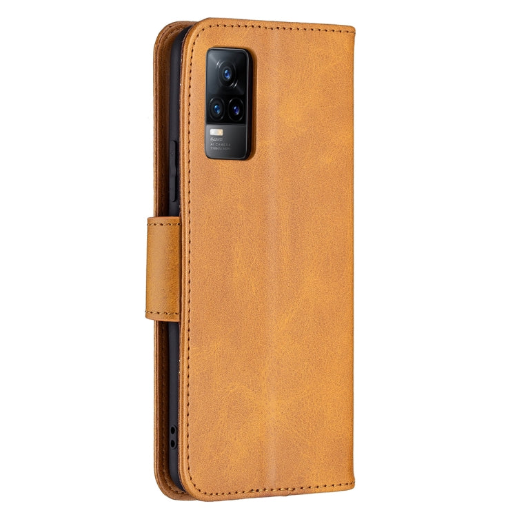 For vivo V21e 4G Retro Lambskin Texture Pure Color Horizontal Flip PU Leather Case with Holder & Card Slots & Wallet & Lanyard