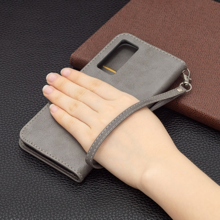 For vivo V21e 5G Retro Lambskin Texture Pure Color Horizontal Flip PU Leather Case with Holder & Card Slots & Wallet & Lanyard