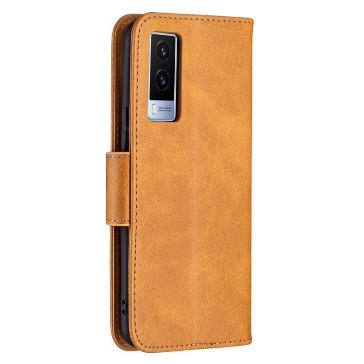 For vivo V21e 5G Retro Lambskin Texture Pure Color Horizontal Flip PU Leather Case with Holder & Card Slots & Wallet & Lanyard