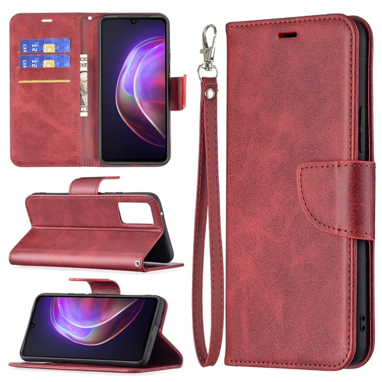 For vivo V21 Retro Lambskin Texture Pure Color Horizontal Flip PU Leather Case with Holder & Card Slots & Wallet & Lanyard