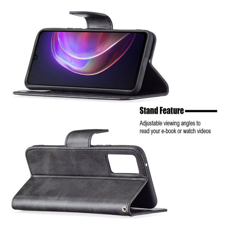 For vivo V21 Retro Lambskin Texture Pure Color Horizontal Flip PU Leather Case with Holder & Card Slots & Wallet & Lanyard