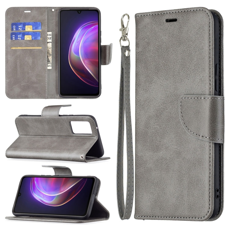 For vivo V21 Retro Lambskin Texture Pure Color Horizontal Flip PU Leather Case with Holder & Card Slots & Wallet & Lanyard
