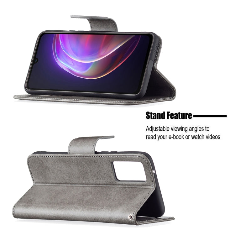 For vivo V21 Retro Lambskin Texture Pure Color Horizontal Flip PU Leather Case with Holder & Card Slots & Wallet & Lanyard