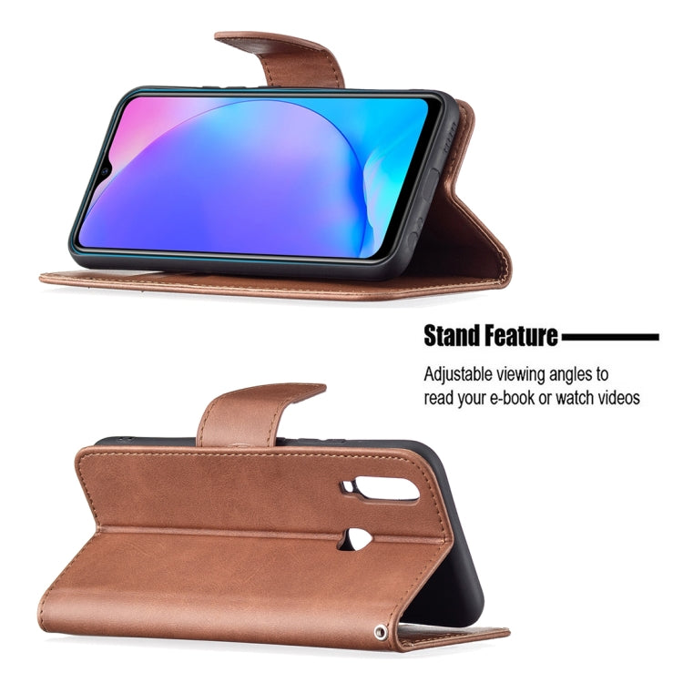 For vivo Y11 / Y15 / Y12 / Y17 Retro Lambskin Texture Pure Color Horizontal Flip PU Leather Case with Holder & Card Slots & Wallet & Lanyard