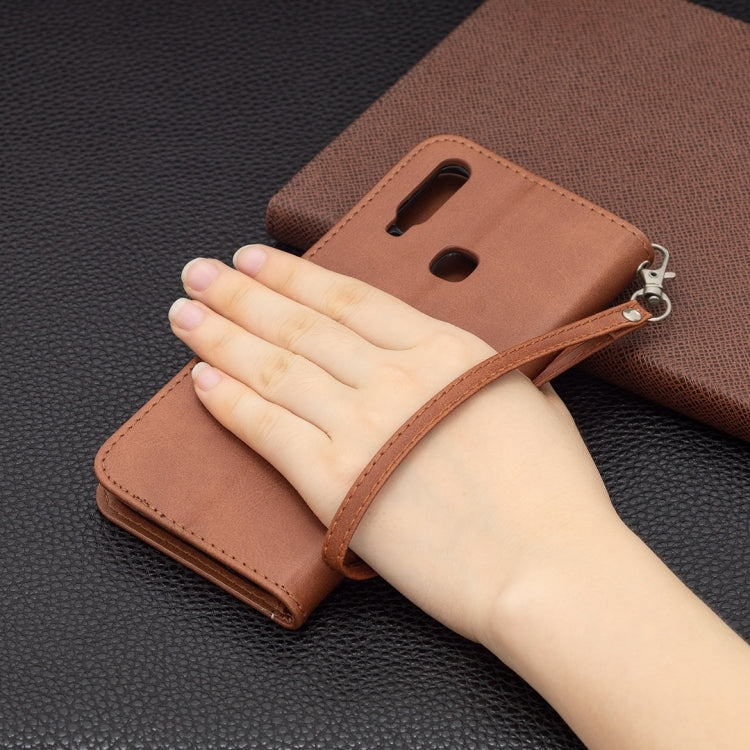 For vivo Y11 / Y15 / Y12 / Y17 Retro Lambskin Texture Pure Color Horizontal Flip PU Leather Case with Holder & Card Slots & Wallet & Lanyard