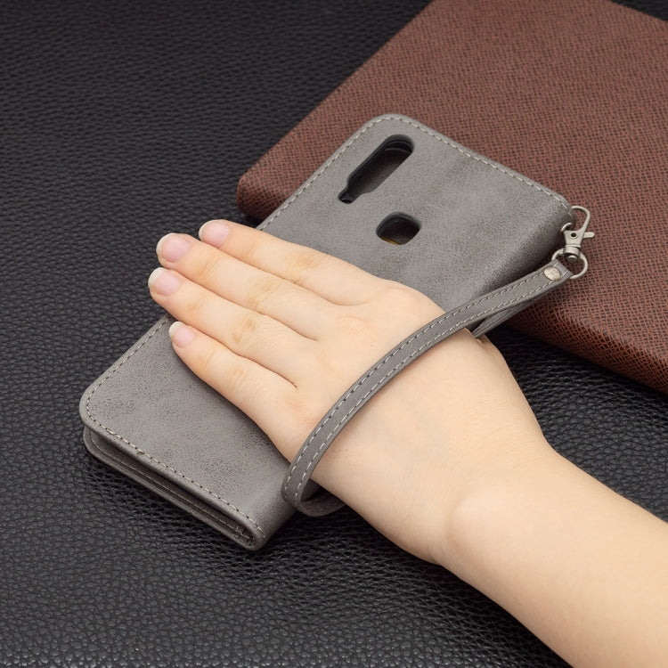 For vivo Y11 / Y15 / Y12 / Y17 Retro Lambskin Texture Pure Color Horizontal Flip PU Leather Case with Holder & Card Slots & Wallet & Lanyard