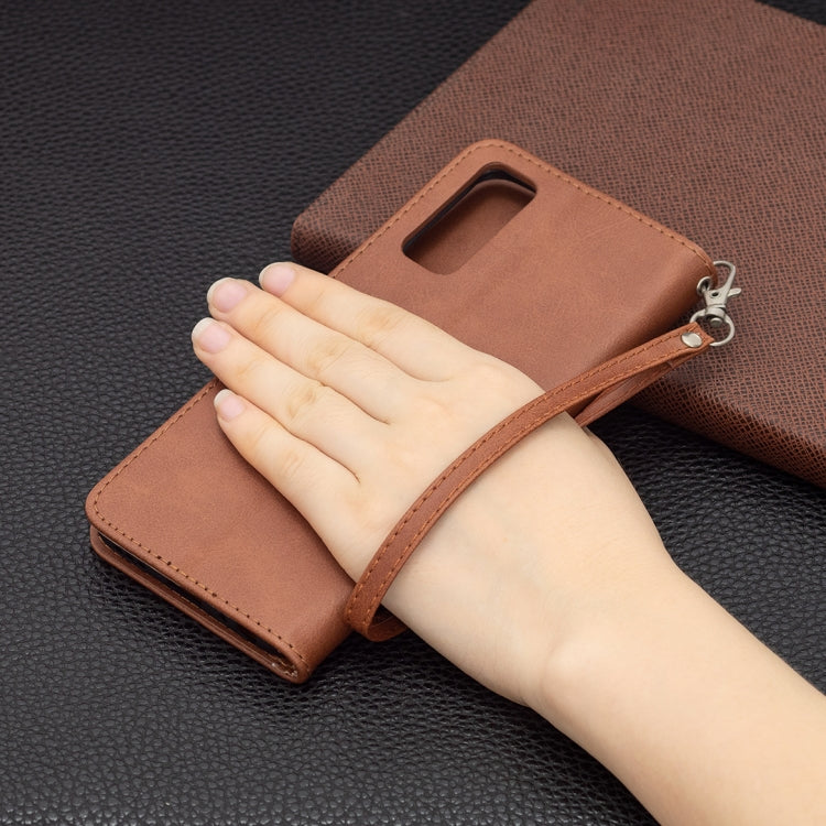 For vivo Y20 Retro Lambskin Texture Pure Color Horizontal Flip PU Leather Case with Holder & Card Slots & Wallet & Lanyard