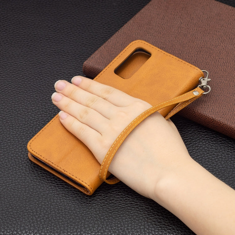 For vivo Y20 Retro Lambskin Texture Pure Color Horizontal Flip PU Leather Case with Holder & Card Slots & Wallet & Lanyard