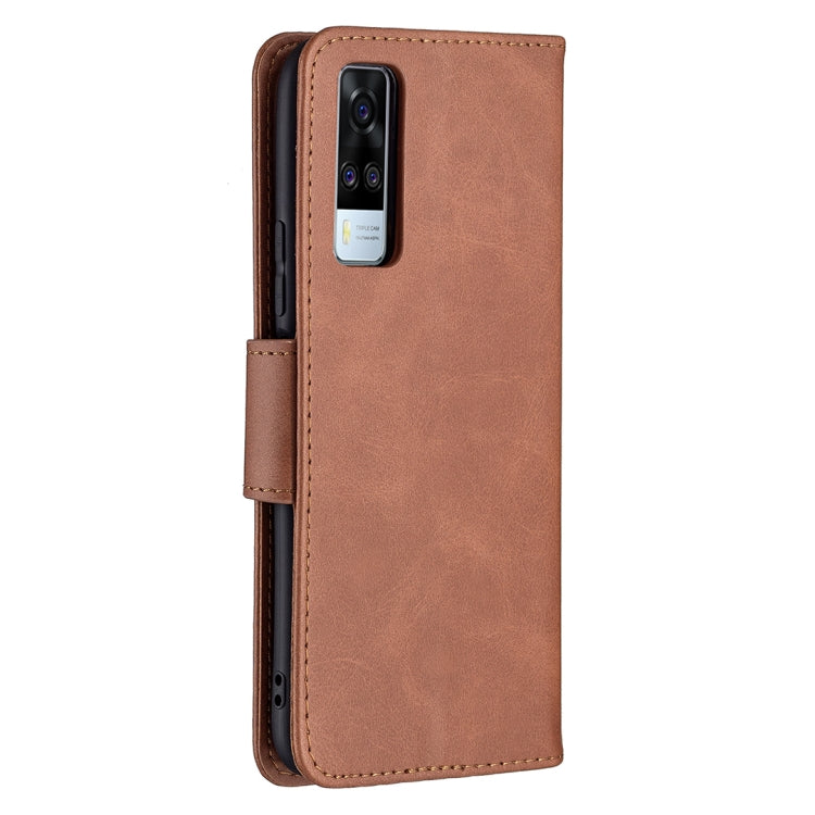 For vivo Y51 2020 / Y51a / Y51s Retro Lambskin Texture Pure Color Horizontal Flip PU Leather Case with Holder & Card Slots & Wallet & Lanyard