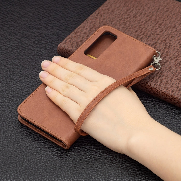 For vivo Y51 2020 / Y51a / Y51s Retro Lambskin Texture Pure Color Horizontal Flip PU Leather Case with Holder & Card Slots & Wallet & Lanyard