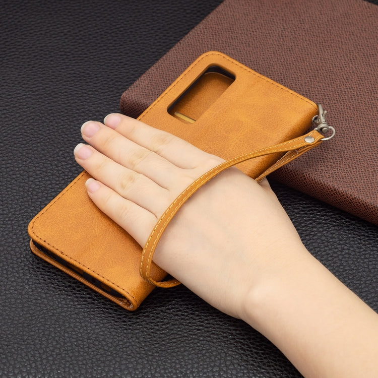 For vivo Y51 2020 / Y51a / Y51s Retro Lambskin Texture Pure Color Horizontal Flip PU Leather Case with Holder & Card Slots & Wallet & Lanyard