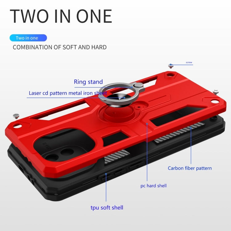 For Xiaomi Mi 11 Carbon Fiber Pattern PC + TPU Protective Case with Ring Holder