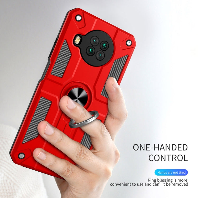 For Xiaomi Mi 10T Lite 5G / Redmi Note 9 Pro 5G Carbon Fiber Pattern PC + TPU Protective Case with Ring Holder