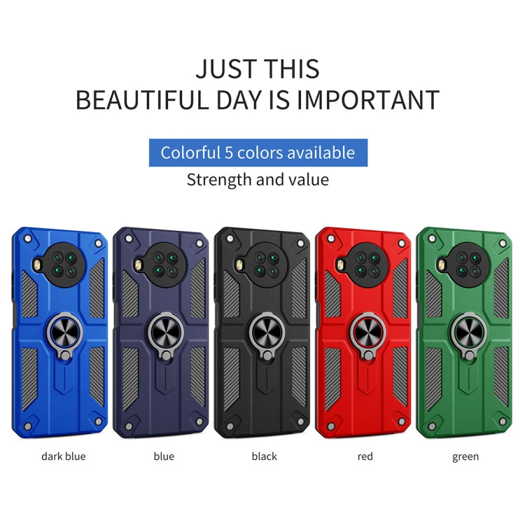 For Xiaomi Mi 10T Lite 5G / Redmi Note 9 Pro 5G Carbon Fiber Pattern PC + TPU Protective Case with Ring Holder