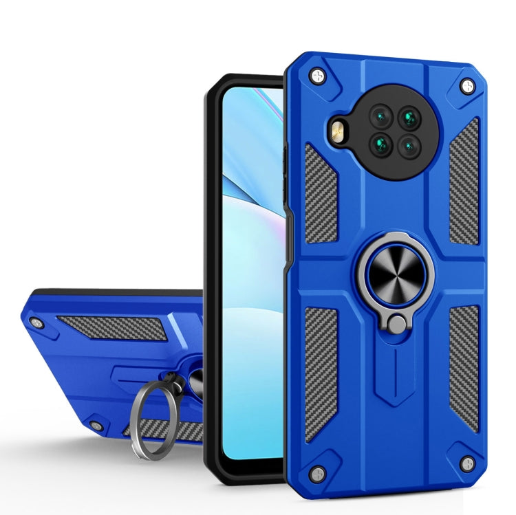 For Xiaomi Mi 10T Lite 5G / Redmi Note 9 Pro 5G Carbon Fiber Pattern PC + TPU Protective Case with Ring Holder