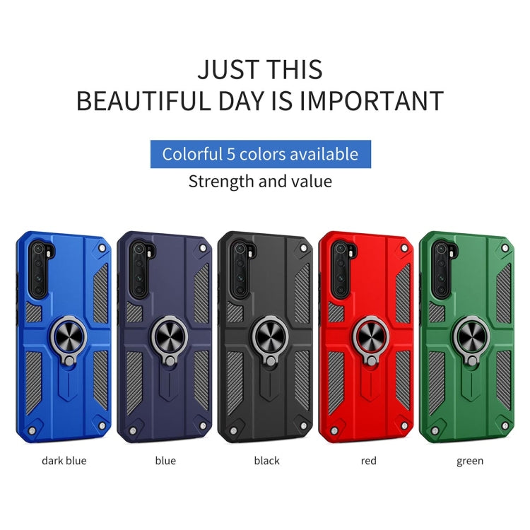For Xiaomi Mi Note 10 Lite Carbon Fiber Pattern PC + TPU Protective Case with Ring Holder