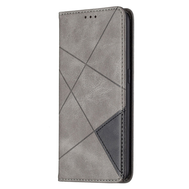 For OPPO A7 Rhombus Texture Horizontal Flip Magnetic Leather Case with Holder & Card Slots