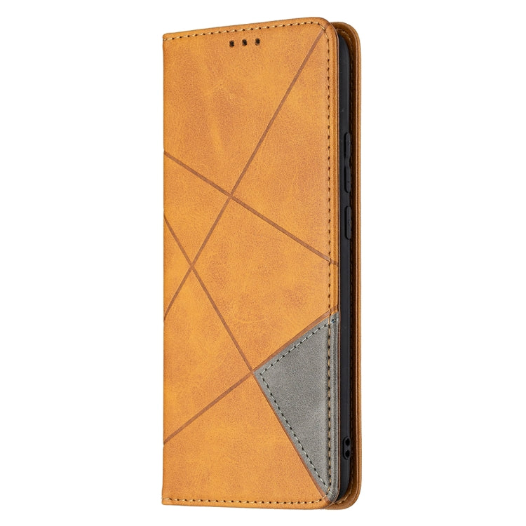 For OPPO A15 Rhombus Texture Horizontal Flip Magnetic Leather Case with Holder & Card Slots