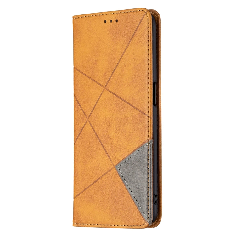 For OPPO A54 4G / A55 5G Rhombus Texture Horizontal Flip Magnetic Leather Case with Holder & Card Slots