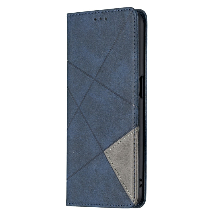 For OPPO A54 4G / A55 5G Rhombus Texture Horizontal Flip Magnetic Leather Case with Holder & Card Slots