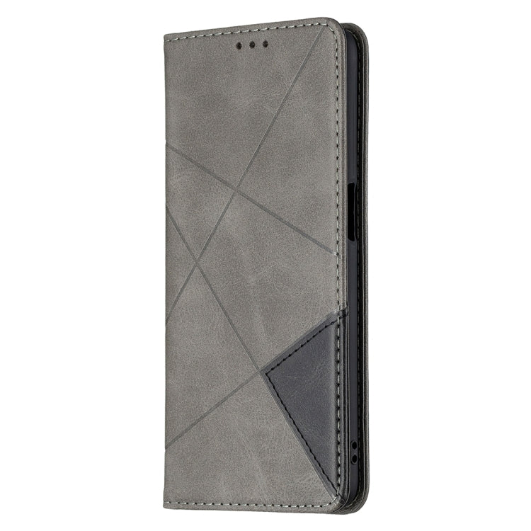 For OPPO A74 5G / A93 5G / A54 5G Rhombus Texture Horizontal Flip Magnetic Leather Case with Holder & Card Slots