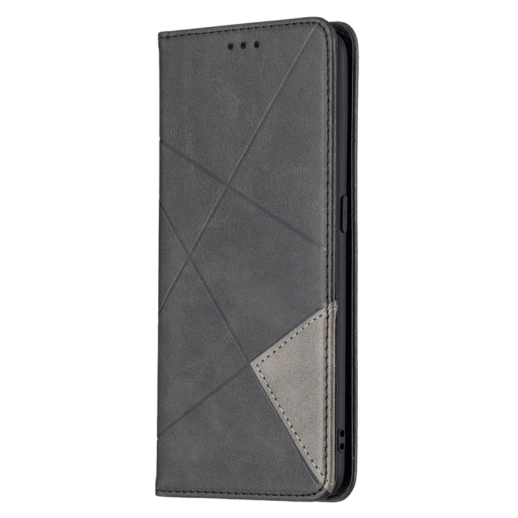 For OPPO A94 4G / Reno 5F / F19 Pro Rhombus Texture Horizontal Flip Magnetic Leather Case with Holder & Card Slots