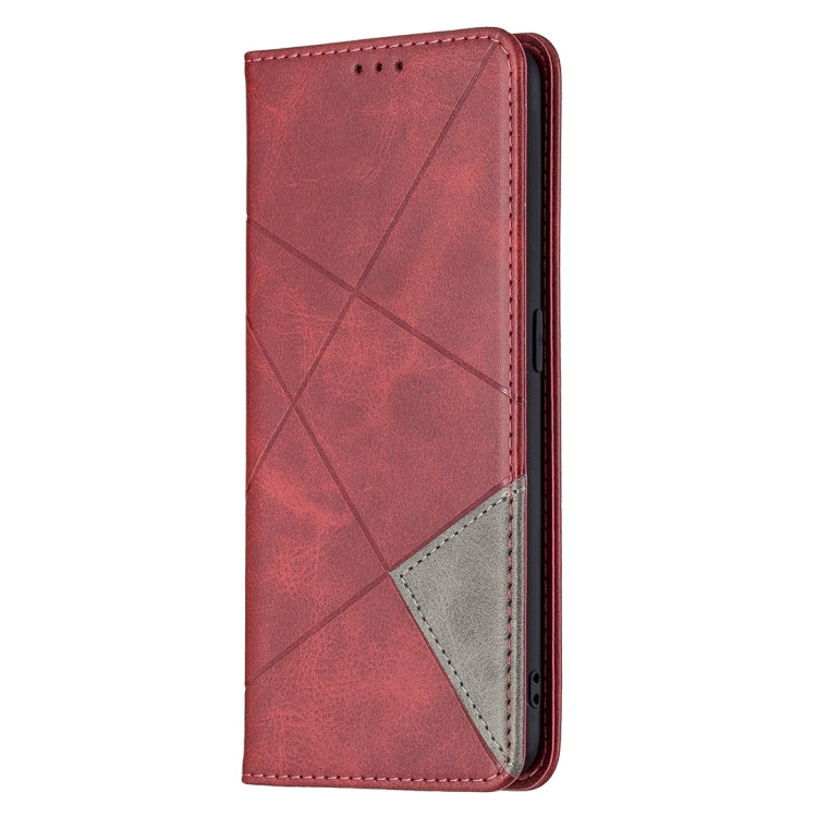 For OPPO A94 5G / F19 Pro Plus / Reno5 Z 5G Rhombus Texture Horizontal Flip Magnetic Leather Case with Holder & Card Slots