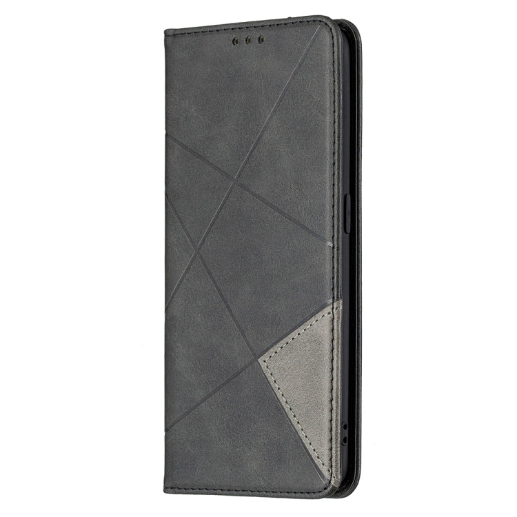 For OPPO A94 5G / F19 Pro Plus / Reno5 Z 5G Rhombus Texture Horizontal Flip Magnetic Leather Case with Holder & Card Slots