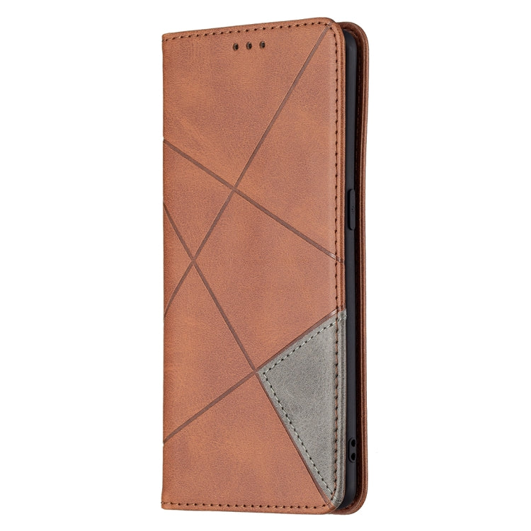 For OPPO Reno5 Pro Rhombus Texture Horizontal Flip Magnetic Leather Case with Holder & Card Slots