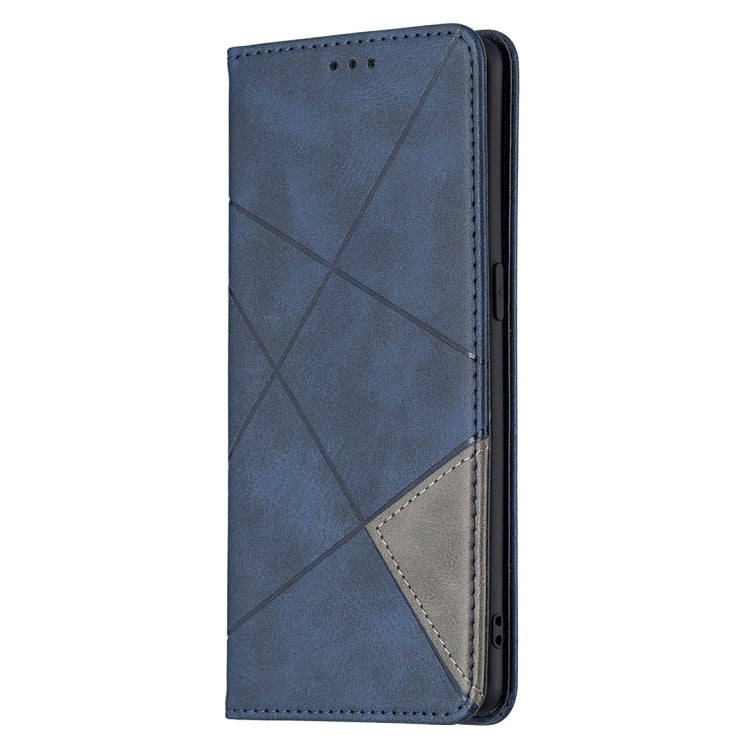 For OPPO Reno5 Pro Rhombus Texture Horizontal Flip Magnetic Leather Case with Holder & Card Slots