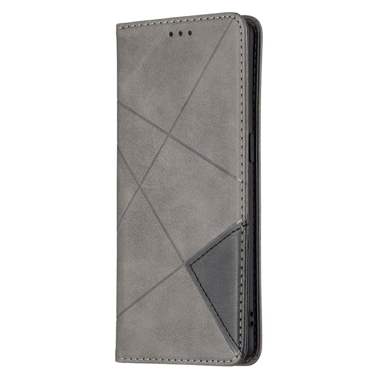 For OPPO Reno5 Pro Rhombus Texture Horizontal Flip Magnetic Leather Case with Holder & Card Slots