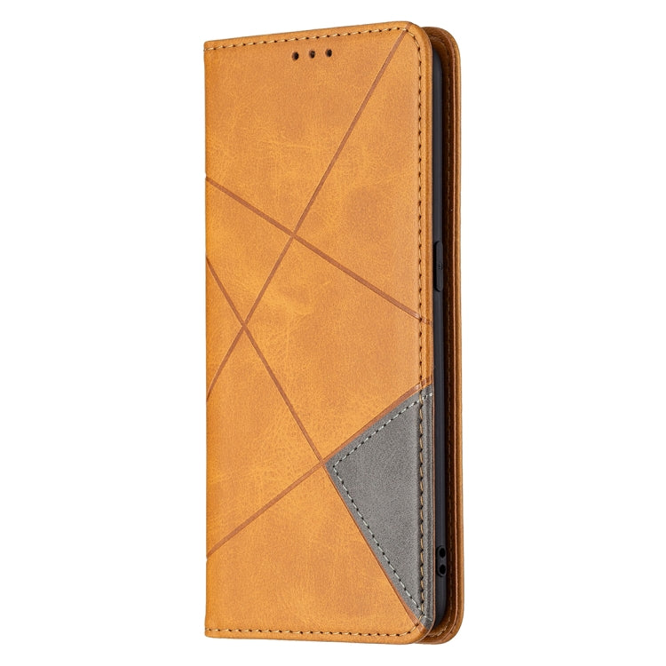 For OPPO Reno5 Rhombus Texture Horizontal Flip Magnetic Leather Case with Holder & Card Slots