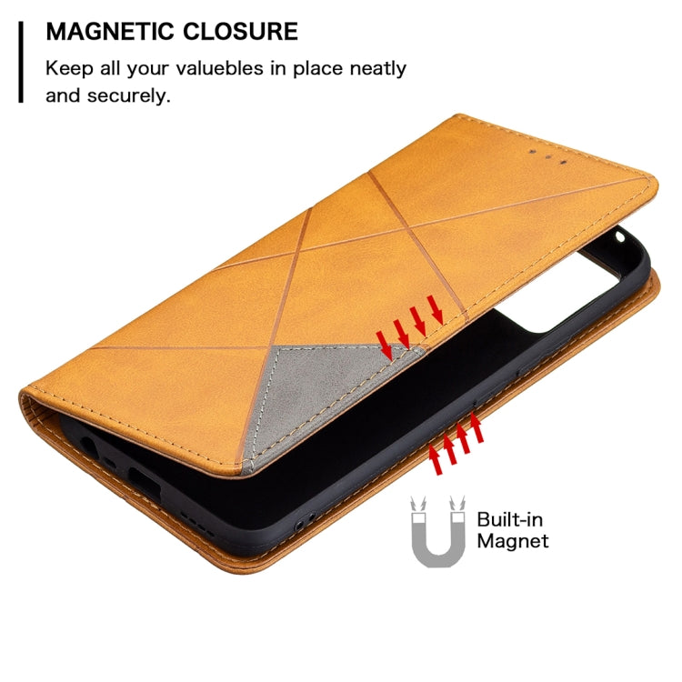 For OPPO Realme 8 / 8 Pro Rhombus Texture Horizontal Flip Magnetic Leather Case with Holder & Card Slots