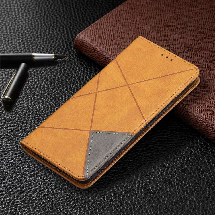 For OPPO Realme 8 / 8 Pro Rhombus Texture Horizontal Flip Magnetic Leather Case with Holder & Card Slots