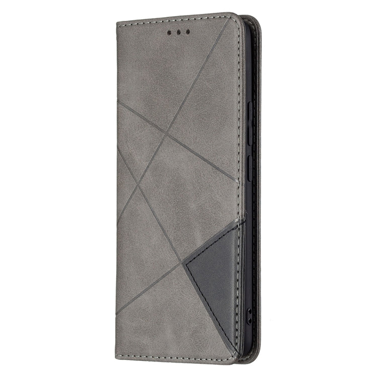 For OPPO Realme 8 / 8 Pro Rhombus Texture Horizontal Flip Magnetic Leather Case with Holder & Card Slots